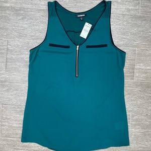 Express NWT Piped Zip Front Tank (Size M)